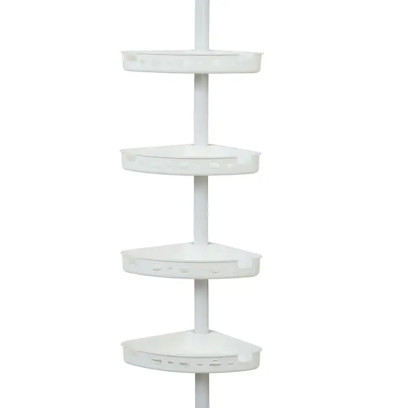 

Pole Shower Caddy, 4 Shelves, White