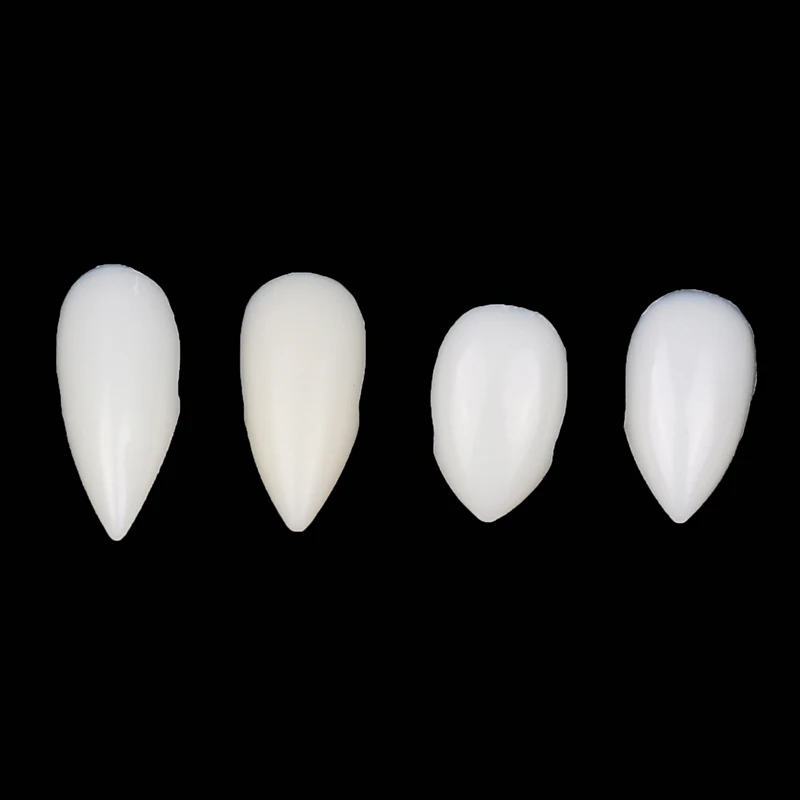 

Сделай Сам протезы реквизит Хэллоуин костюм реквизит для вечерние Экологически чистая смола 1 пара 4 размера Зубы вампира клыки