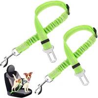 car seat belt dog leash retractable buffer elastic reflective safety leash dog leash pet supplies