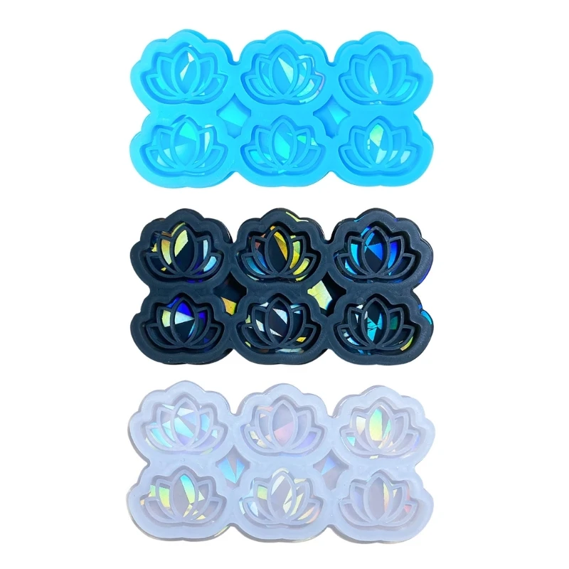 

E0BF Flower Mold Silicone Jewelry Pendant Resin Mold Sparkling Flower DIY