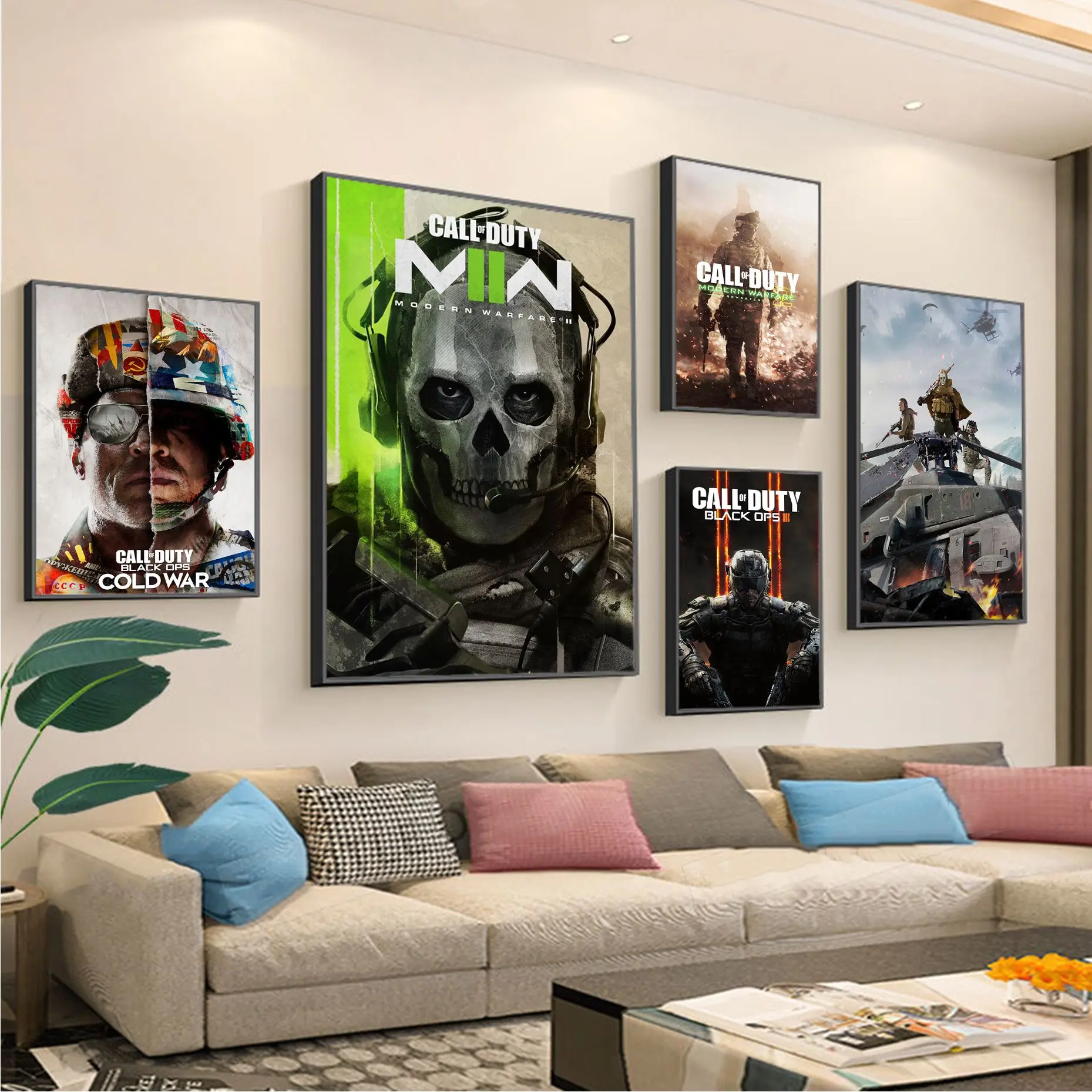 

Call Of Duty Classic Vintage Posters Decoracion Painting Wall Art White Kraft Paper Kawaii Room Decor