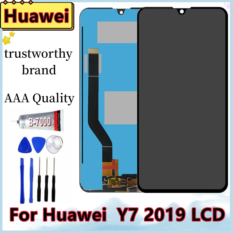 6,26 дюймов, оригинальный для Huawei Y7 2019 дюймов, фотосессия 2019, Prime, ЖК-дисплей, сенсорный экран, запчасти для ремонта датчика