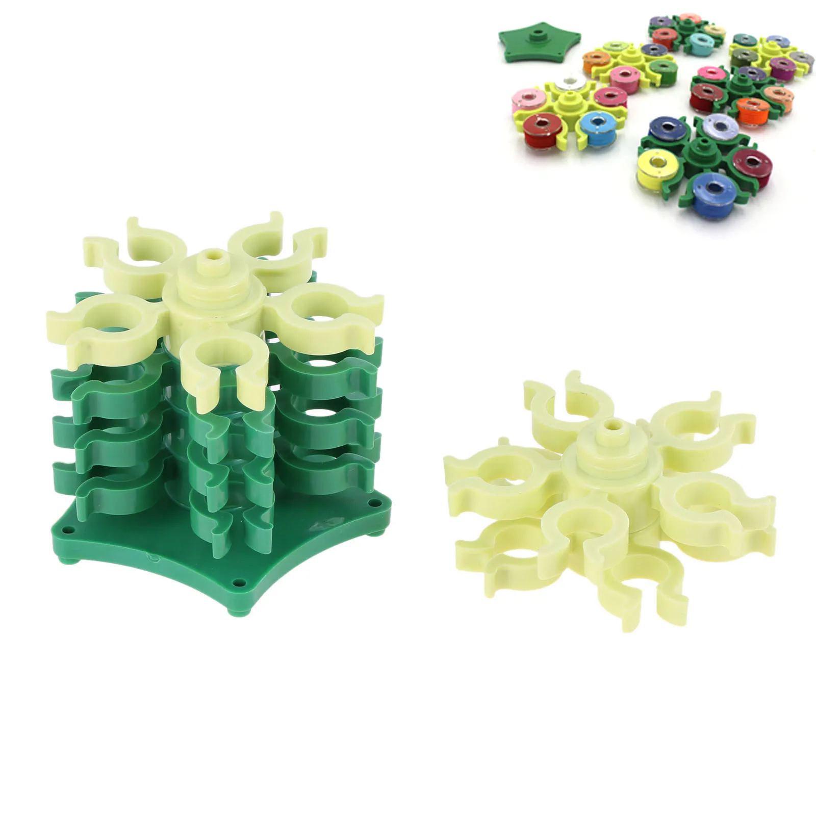 

1pc Plastic Bobbins Tower Storage Fit Any Type Bobbins for 30 BOBBINS Buddies Case Holder Clamp