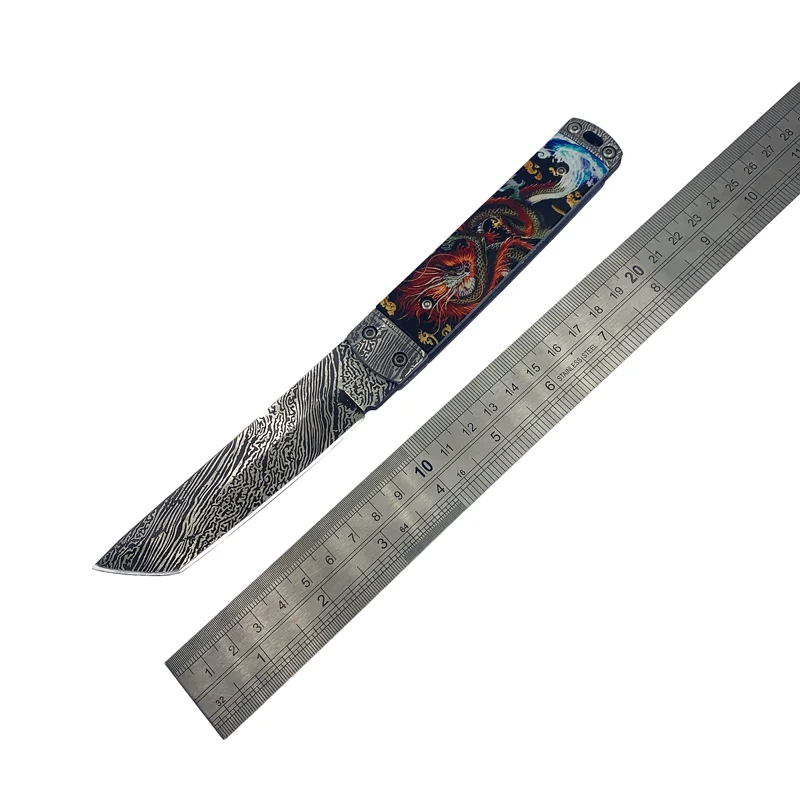 

3D Printing Handle Straight Knife High Hardness Sharp Tactical Knife Wilderness Survival Straight Knife Camping Outdoor Tool