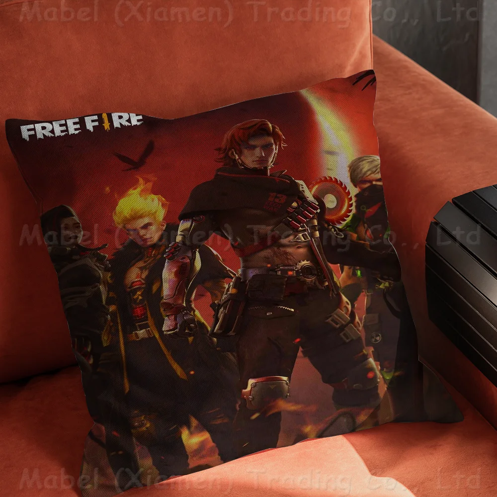 Garena Free Fire Game Pillow Anime Sofa Bed Head Cover Cushion 45x45 Cm Fashion