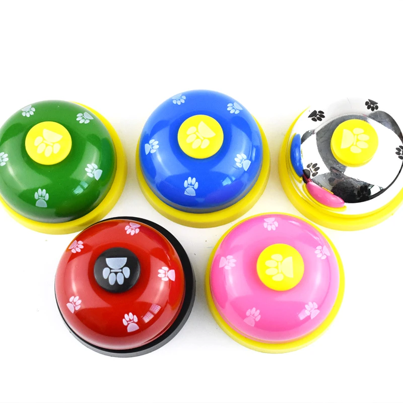 

Pet Toy Training Called Dinner Small Bell Footprint Ring Dog Toys for Teddy Puppy Pet Call Dog Toys for Small Dogs