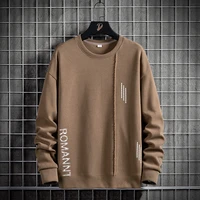 oversized crewneck sweatshirt 2022 spring and autumn loose bottoming shirt mens harajuku long sleeved pullover m 8xl