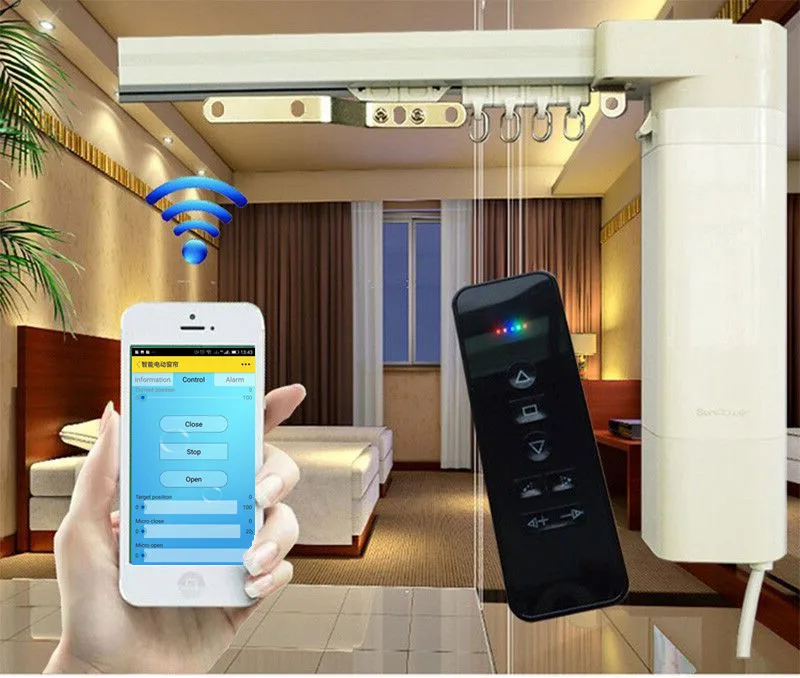 

220V /50HZ remote control automatic electric curtain track