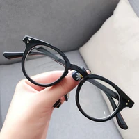 fashion gentle unisex cat eye plain glasses for men women pc frame glasses for party small round eyeglasses gentle black frame