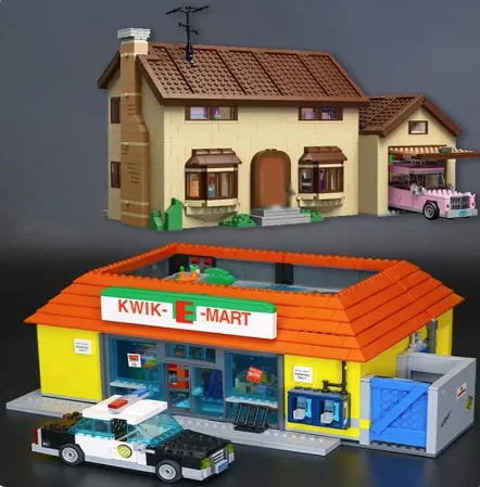 

The Simps House Building Blocks Kwik-E-Mart Bricks Model Compatible 71006 71016 Kids Toy Birthday Christmas Gift 16004 16005