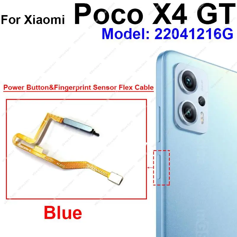 Кнопка питания датчик отпечатков пальцев гибкий кабель для Xiaomi Poco X4 Pro 5G X4 GT Home Меню Кнопка возврата гибкая лента запасные части (art.: 3920c15bdd68d) - 3920c15bdd68d