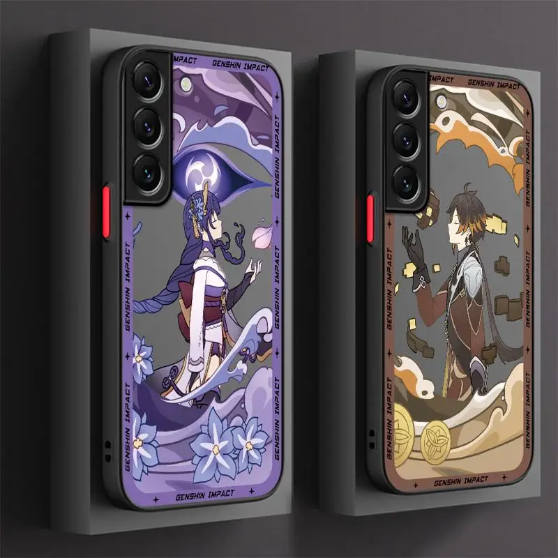 Мультяшные крутые чехлы для телефонов Raiden Zhongli Samsung Galaxy S23 Ultra чехол S20 9 S24 S21 FE Note20 S10