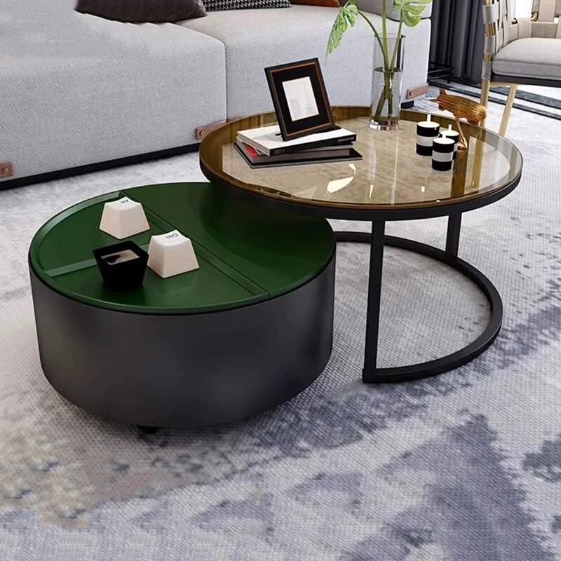 

Большие дизайнерские журнальные столики, современные круглые минималистичные строительные столы, стол для маленькой квартиры, мебель для спальни