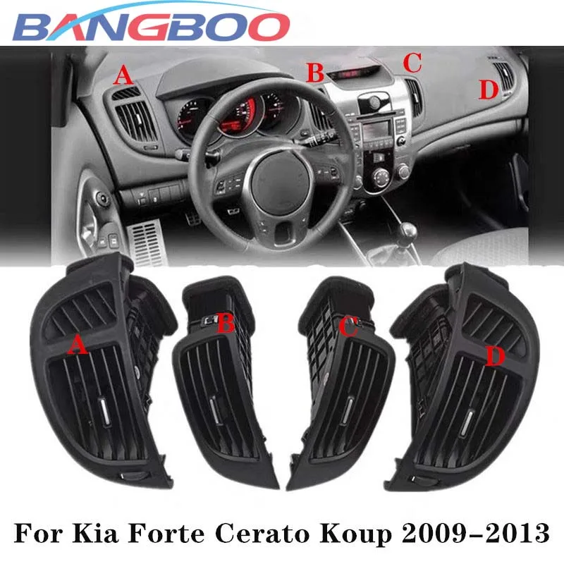 Car Front Dashboard Air Conditioner Vent Outlet Decorative Panel For Kia Forte Cerato Koup 2009 2010 2011 2012 2013