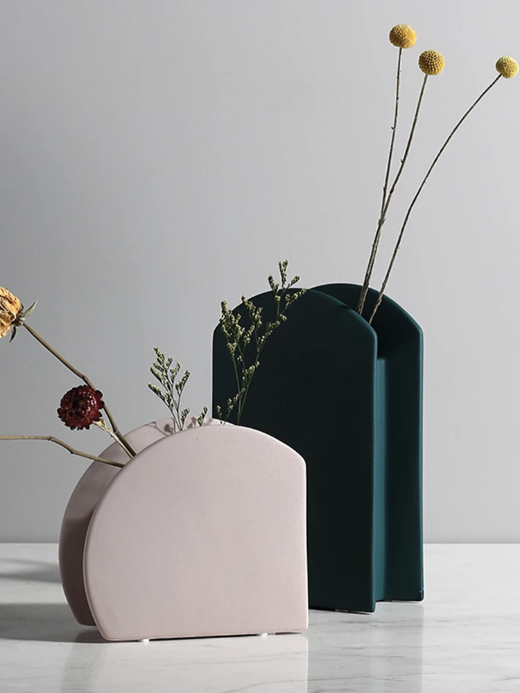 

Flower Vase Nordic Style Ceramic Ваза Modern Aesthetic Room Decor Ornaments Vases Home Accessories Jarrones Decoración Hogar