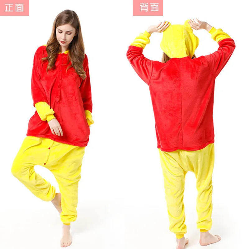 Пижама в виде единорога для взрослых зимняя одежда сна кигуруми панда кролик