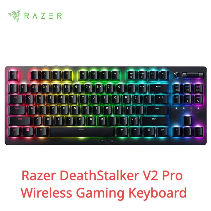 

Razer DeathStalker V2 Pro TKL Wireless Optical Linear Switch Gaming Keyboard with Low-Profile Design - Black