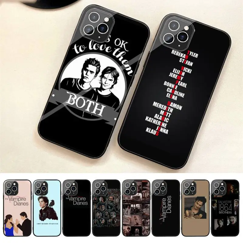 

The Vampire Diaries Stefan Damon Salvatore Phone Case For Iphone 7 8 Plus X Xr Xs 11 12 13 14 Se2020 Mini Promax Tempered Glass