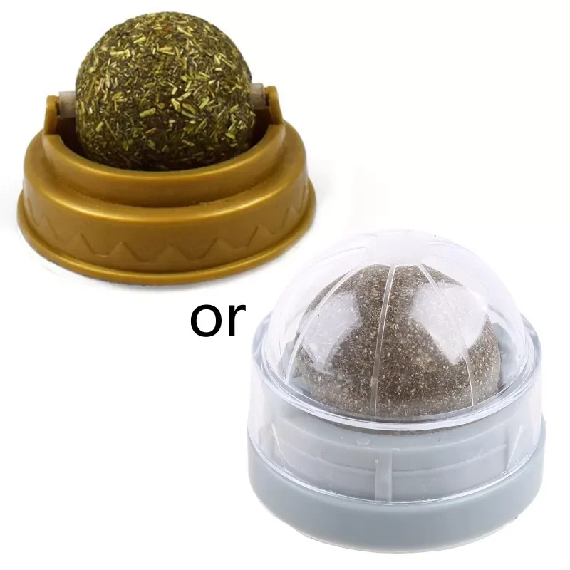 

Natural Catnip Cat Wall Stick-on Ball Toy Treats Healthy Natural Grass Snack