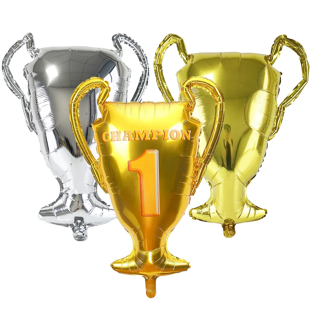 3 шт. воздушный шар из фольги с золотым чемпионатом трофеем спортивные шары
