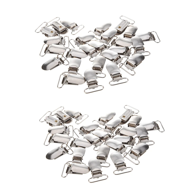 

Pacifier Suspender Clips 1Inch - 50Pcs