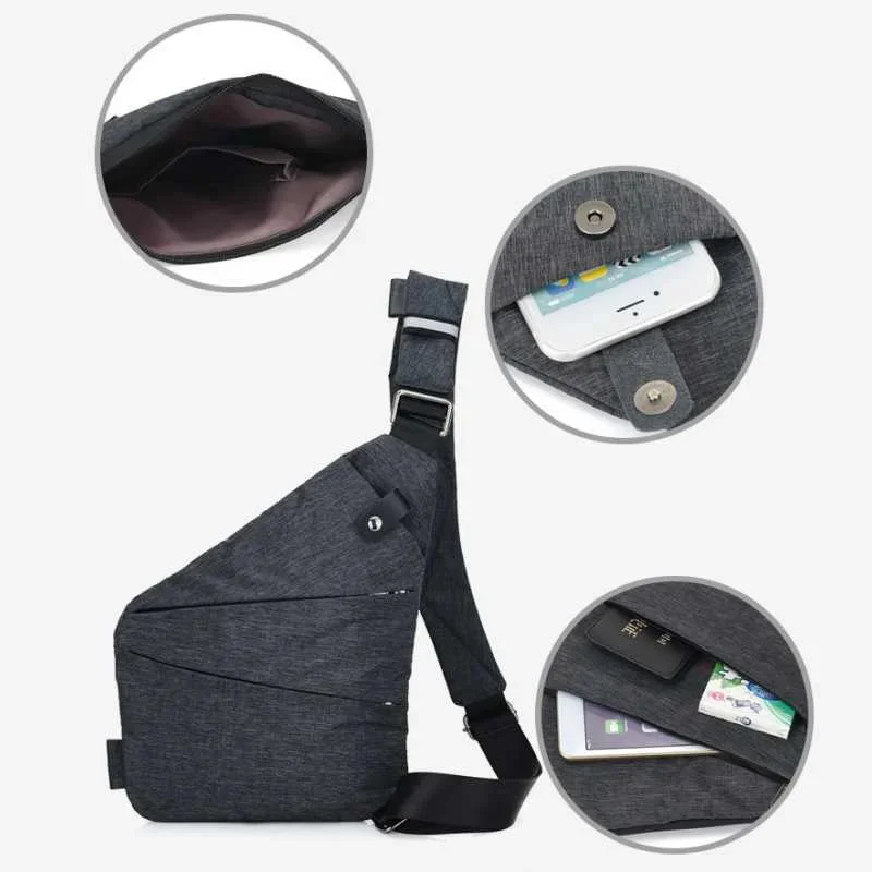 

Travel Business Brand Waist Bag Brand Men Burglarproof Shoulder Bag Holster Anti Theft Security Strap Digital Storage Crossbody