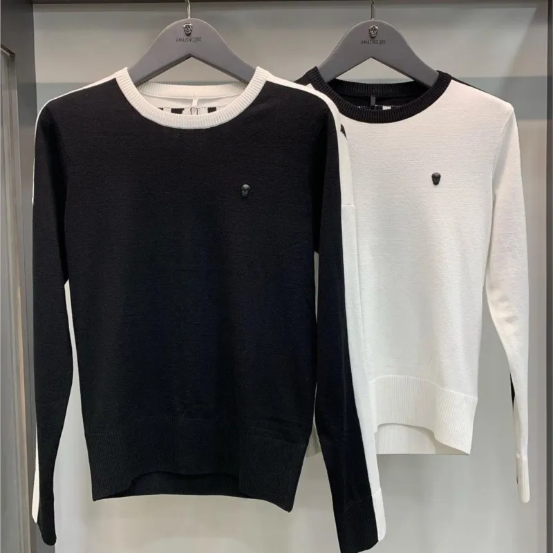 Women's Classic-Fit Long-Sleeve Graphic Crewneck Sweatshirt Soft-Touch Crewneck Novelty Sweater（Same men's style）