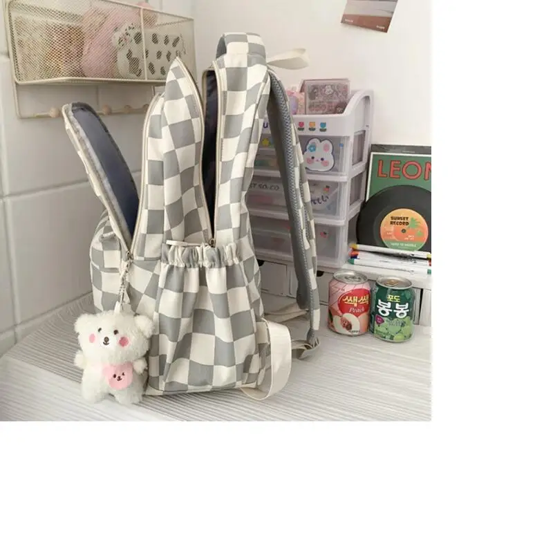 Новый мужской и женский модный клетчатый водонепроницаемый нейлоновый рюкзак в