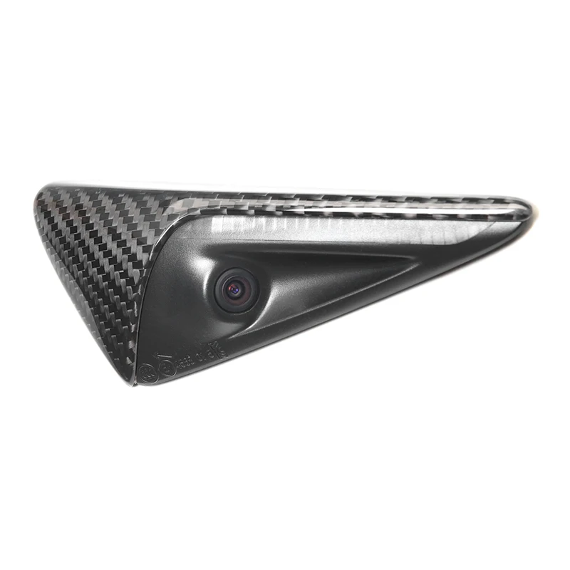 For Tesla Model 3/X/S Side Camera Flanks Protection Cover Carbon Fiber Fender Wing Cover Decoration Modification Accessories