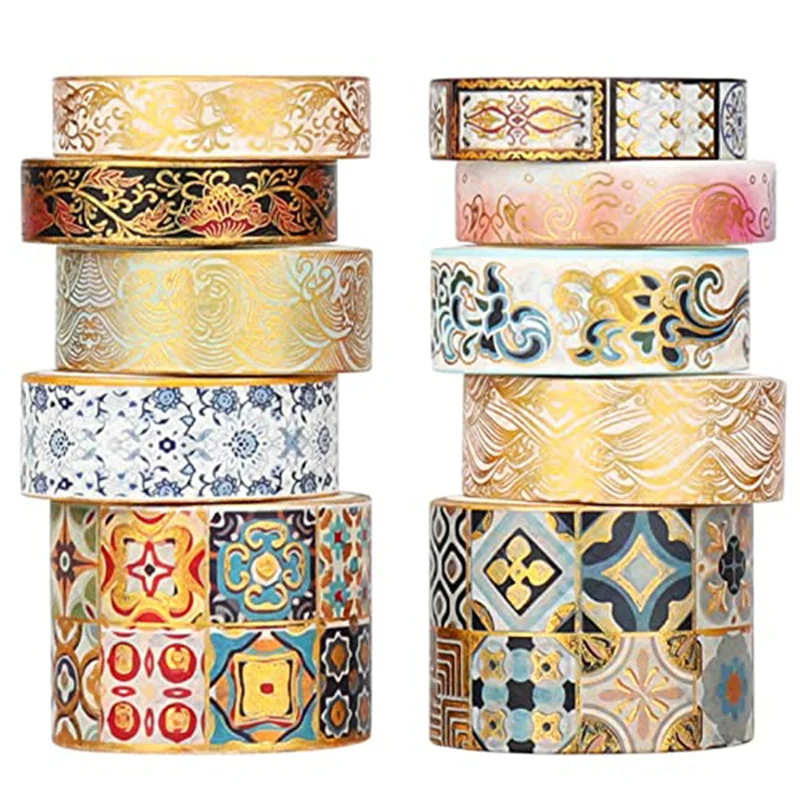 

Винтажная декоративная лента Washi в эстетике идеально подходит для журнала, скрапбукинга, поделок «сделай сам»