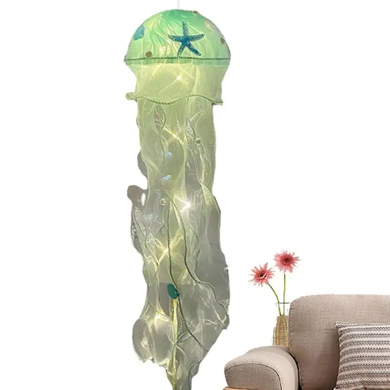 

Color Jellyfish Lamp Finished Night Light Room Hanging Atmosphere Light Girls Happy Under The Sea Theme Birthday Party Decor