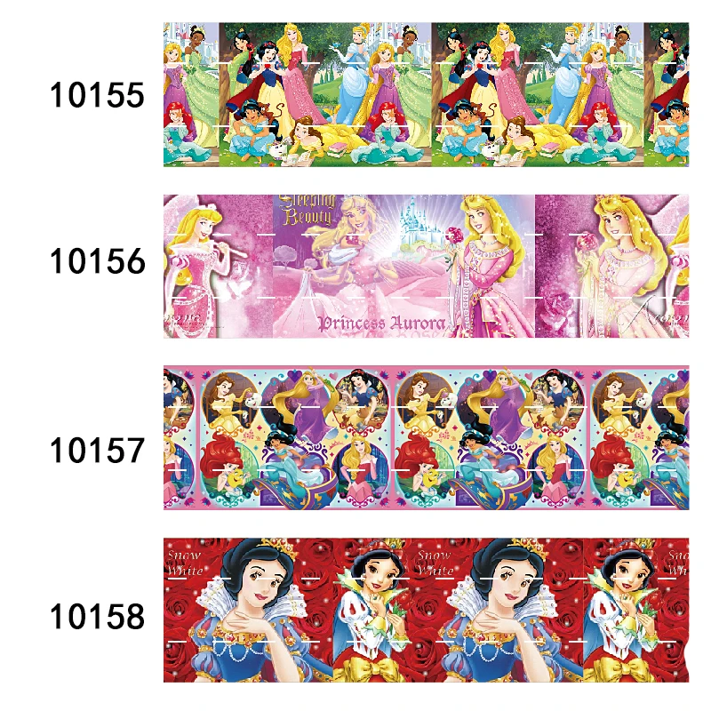 

10Yards Printed Disney Princess Grosgrain Ribbon 38mm for DIY Bows Craft Supplies Decoration