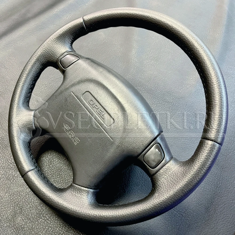 Оплетка на руль &quotOpel Monterey" (Опель Монтерей) для кожаного руля - черная