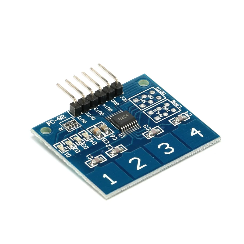 

1PCS TTP224 2.4V-5.5V Board Output 4-Channel Capacitive Touch Switch Button ModuleDigital Touch Sensor Module For Arduino DIY