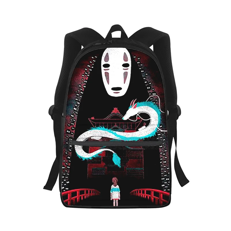 Anime Spirited Away Men Women Backpack 3D Print Fashion Student School Bag Laptop Backpack Kids Travel Shoulder Bag