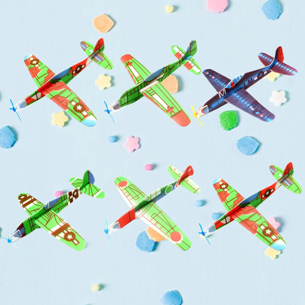 

24Pcs Children's Aerobatic Plane Glider Airplane Throwing Aircraft Outdoor Sports Flying Toy DIY Handmade Technology Small Toys
