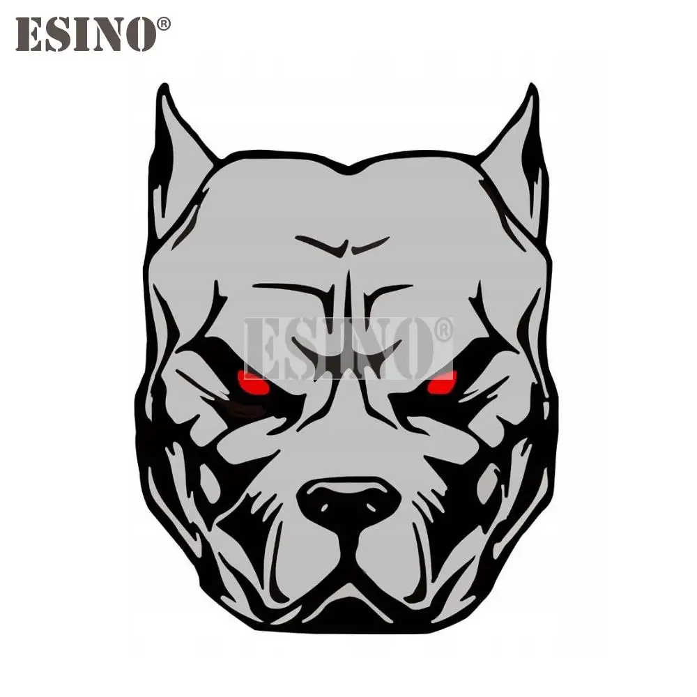 

Car Styling Creative Funny Warning Vivid Pit Bull Terrier Cartoon Adhesive PVC Waterproof Car Body Glass Sticker Pattern Vinyl