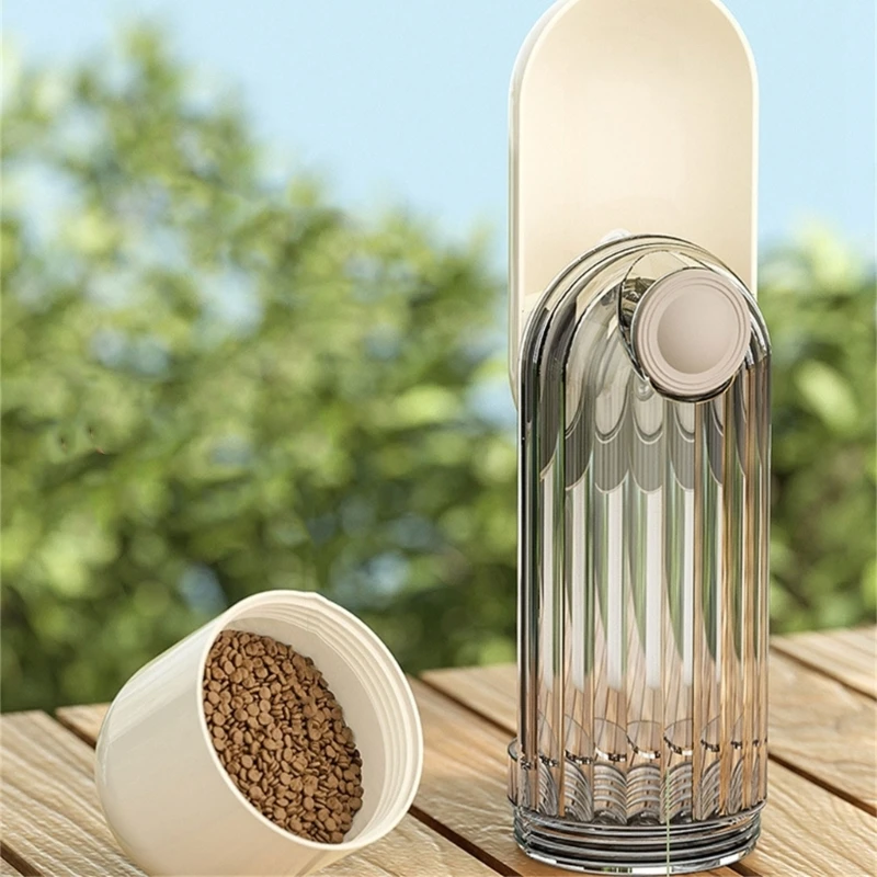 

Dog Water Bottle with Food Dispenser Drinking Bowl for Outdoor Walking Travelling Foldable Drinking Bottle