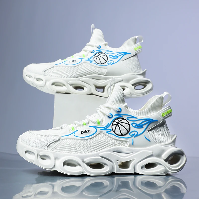 

Мужские повседневные кроссовки для бега на открытом воздухе, удобные дышащие износостойкие взрывобезопасные стильные кроссовки большого размера на весну и осень