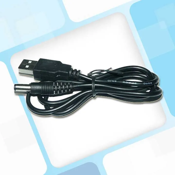 

5Pcs Usb Adapter Cable Usb to DC5.5 2.1mm DC 5.5 Power Cord All Copper Core 70cm