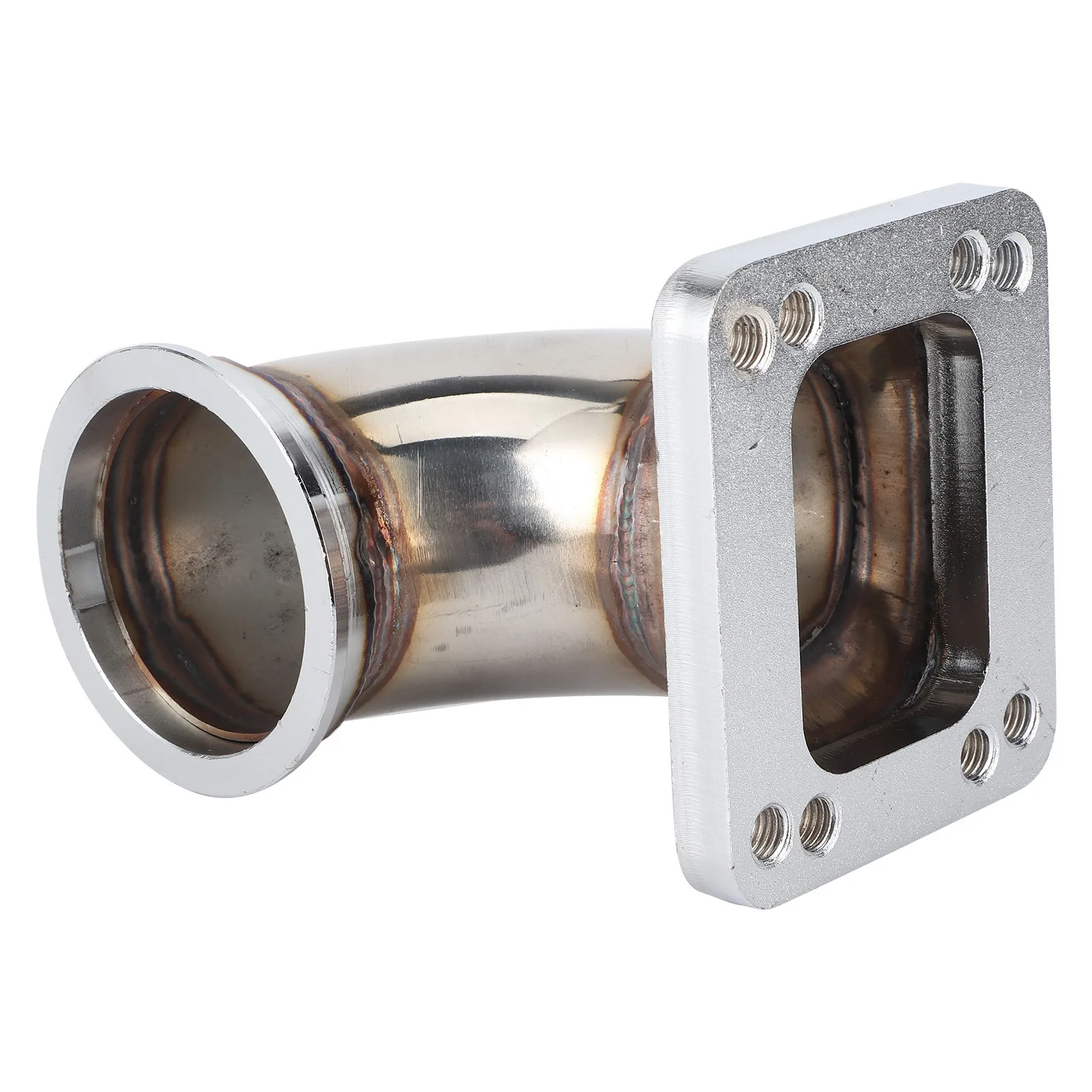 

90 Degree Elbow Adapter Flange T3 T4 Turbo Exhaust Automobile 64mm/2.5in Replacement