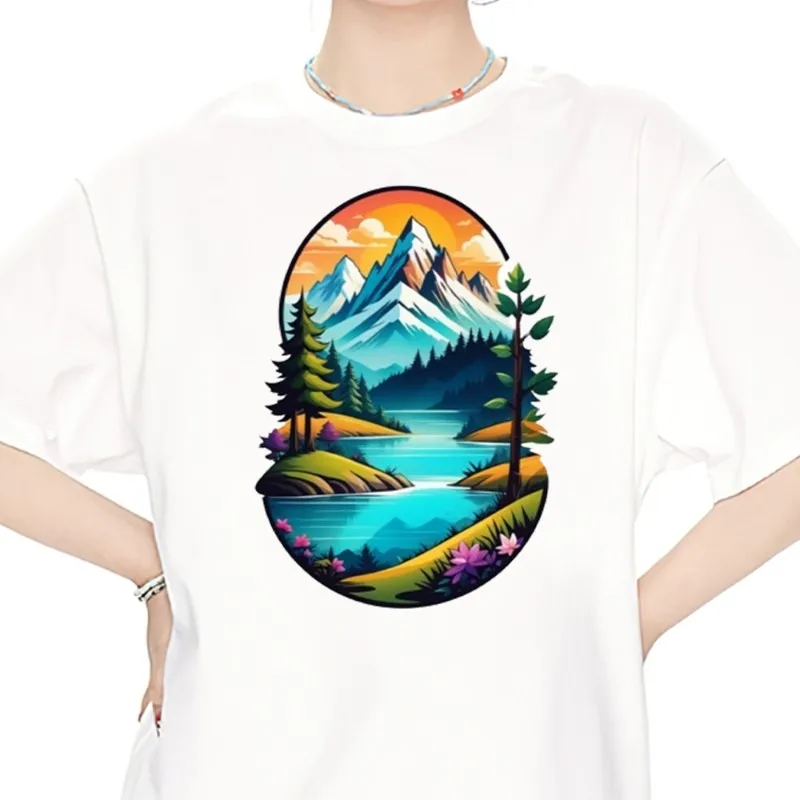 Berg Natur Wandern Klettern T Shirt Men Couple Combination Clothes Short Sleeve Collar Fashion Women Cotton