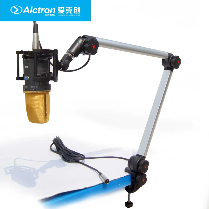 

Alctron MA614 Flexible Adjustable Microphone Stand Broadcasting Mic Holder Suspensionboom Scissor Arm Stand стойка для микрофона