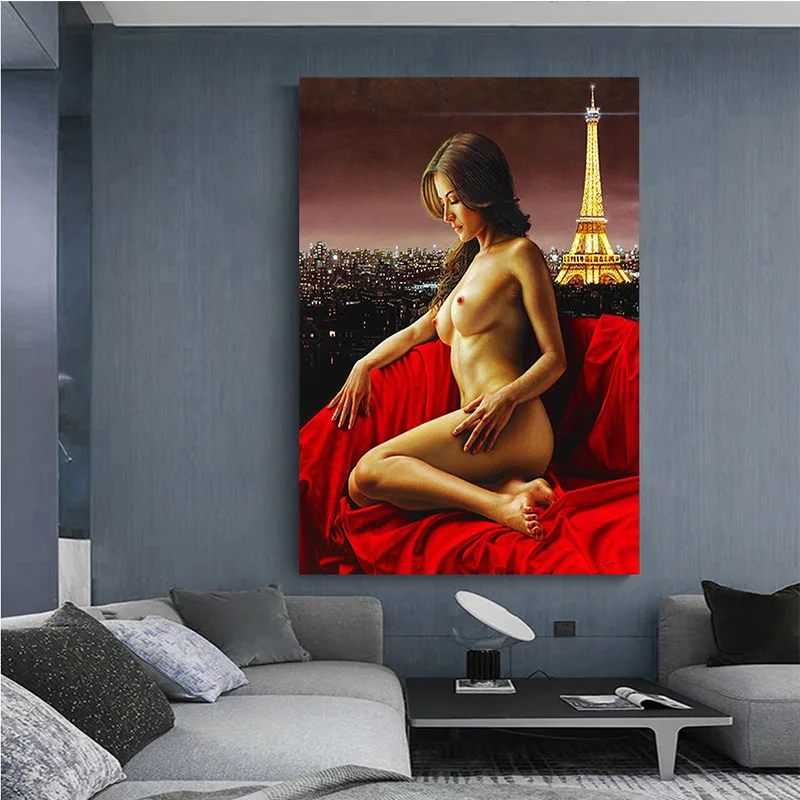 Красная ткань железная башня боди-арт сделай сам алмазная живопись полная