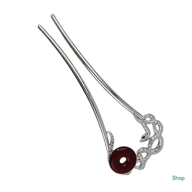 Прямая поставка элегантная филигранная заколка для волос в виде змеи буяо