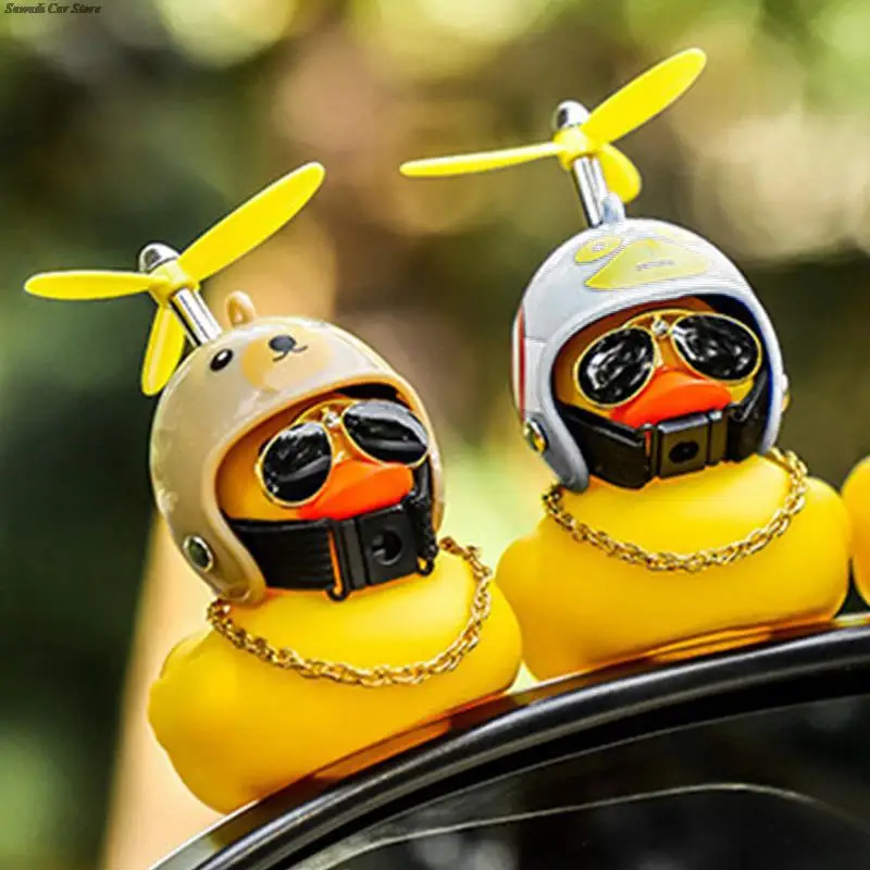 

Cute Cartoon Duck Bicycle Bell Ring Luminous Airscrew Helmet Duck Decaration for Bicycle Wind Motor Riding Cycling Lights Horn