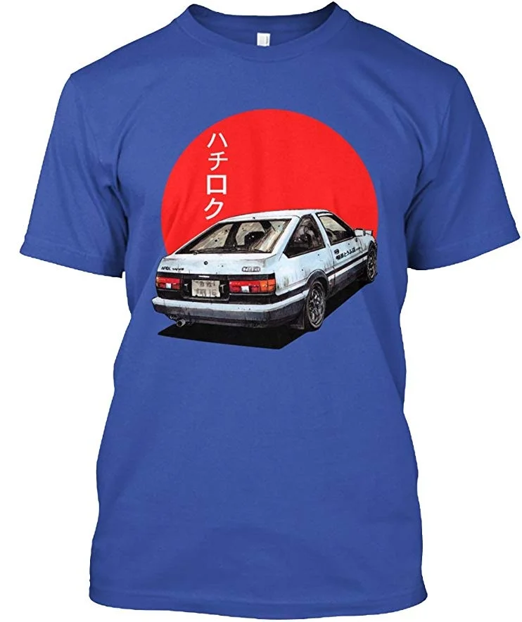 

Популярная Аниме Мужская Женская Мужская новинка футболка со слоганом Ae86 аниме мультяшный инициал D Trueno Япония фильм