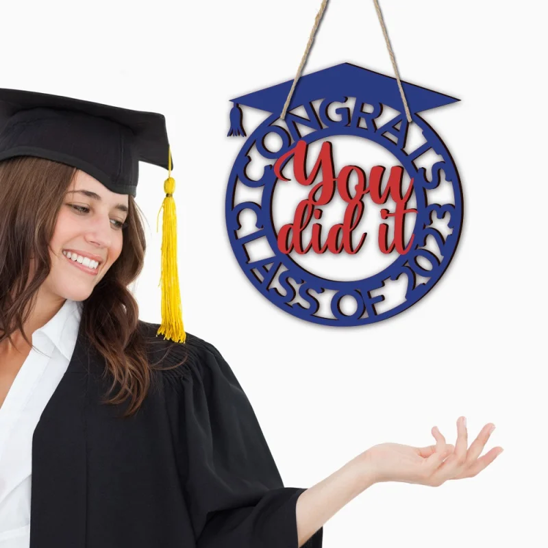 

Mz348 Cross-Border Wooden Hanging Graduation Season Theme Celebration Graduation Party Home Background Decoration Wall Props