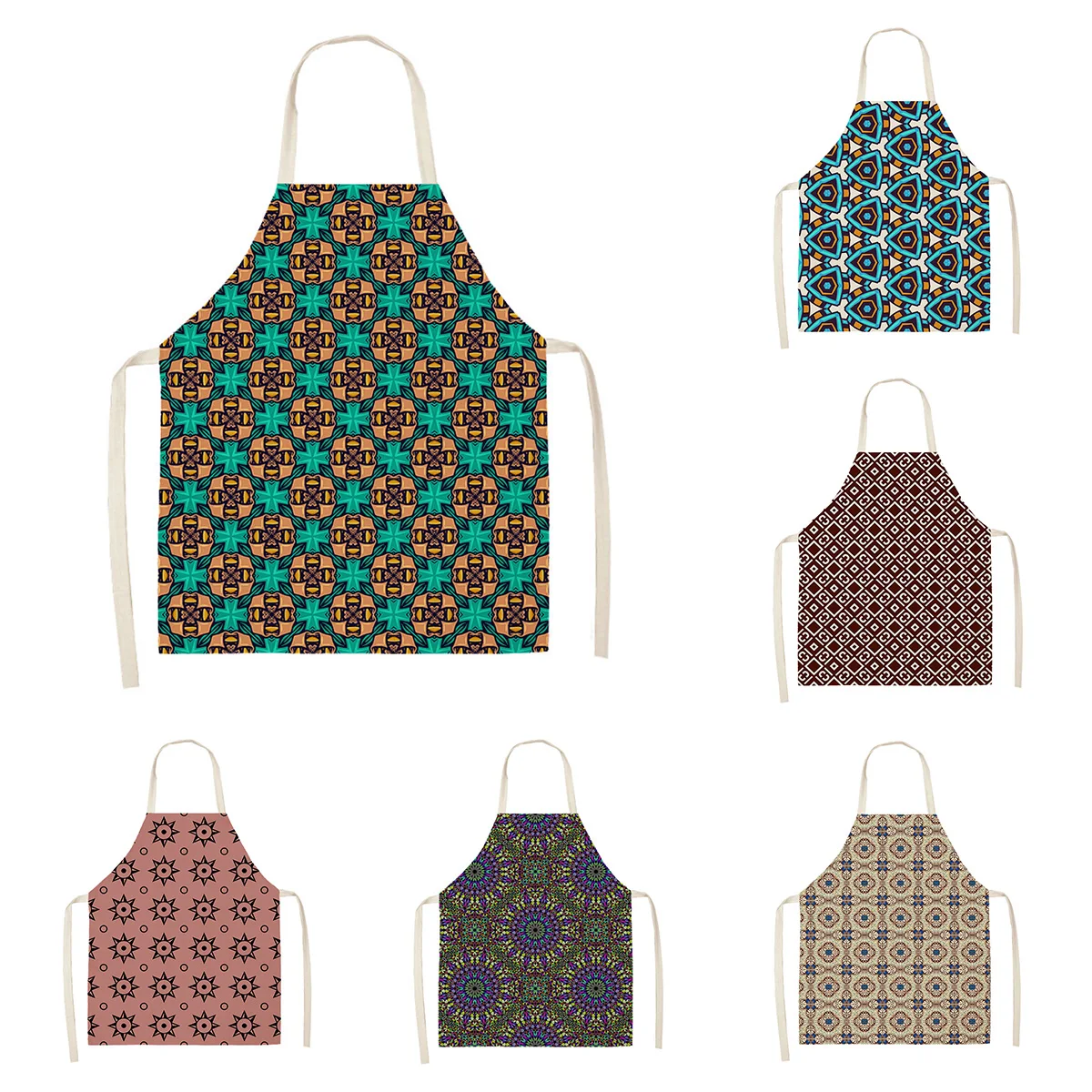 Женский кухонный фартук льняной мужской детский большой размер для девочек