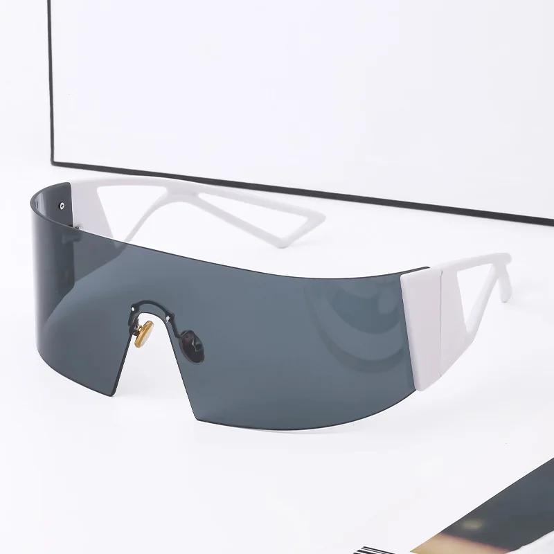 

Новые цельные Солнцезащитные очки женские модные очки в большой оправе Солнцезащитные очки женские спортивные очки для велоспорта на откр...